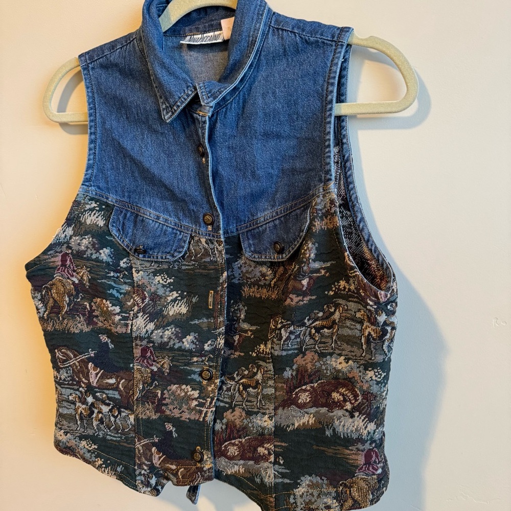 Nina Piccalino Blue Denim Vest - Picture 3 of 7